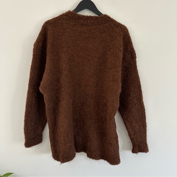 Wilfred Seissan Sweater Alpaca Blend Size 3 L-XL Copper Brown Lightweight - Picture 3 of 12